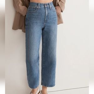 Madewell The Momjean High Waisted Oversized Weathered Jeans